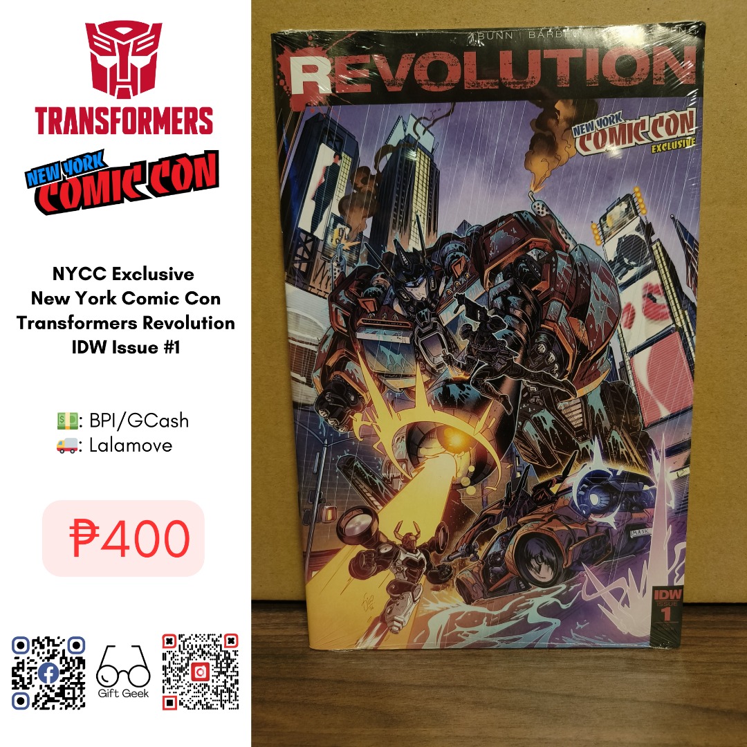 NYCC Exclusive Transformers Revolution IDW Issue 1 Sealed, Hobbies & Toys, Books & Magazines