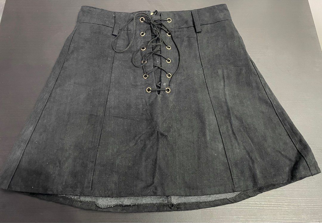 Black cord 2025 lace skirt