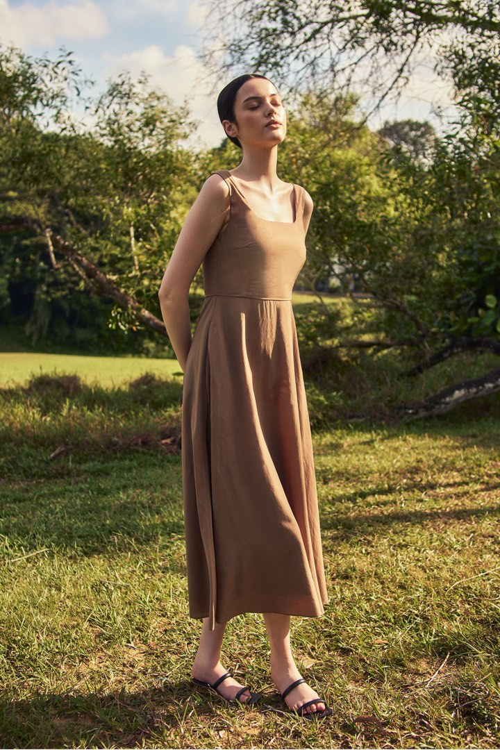 ODINA SQUARE NECK MAXI DRESS