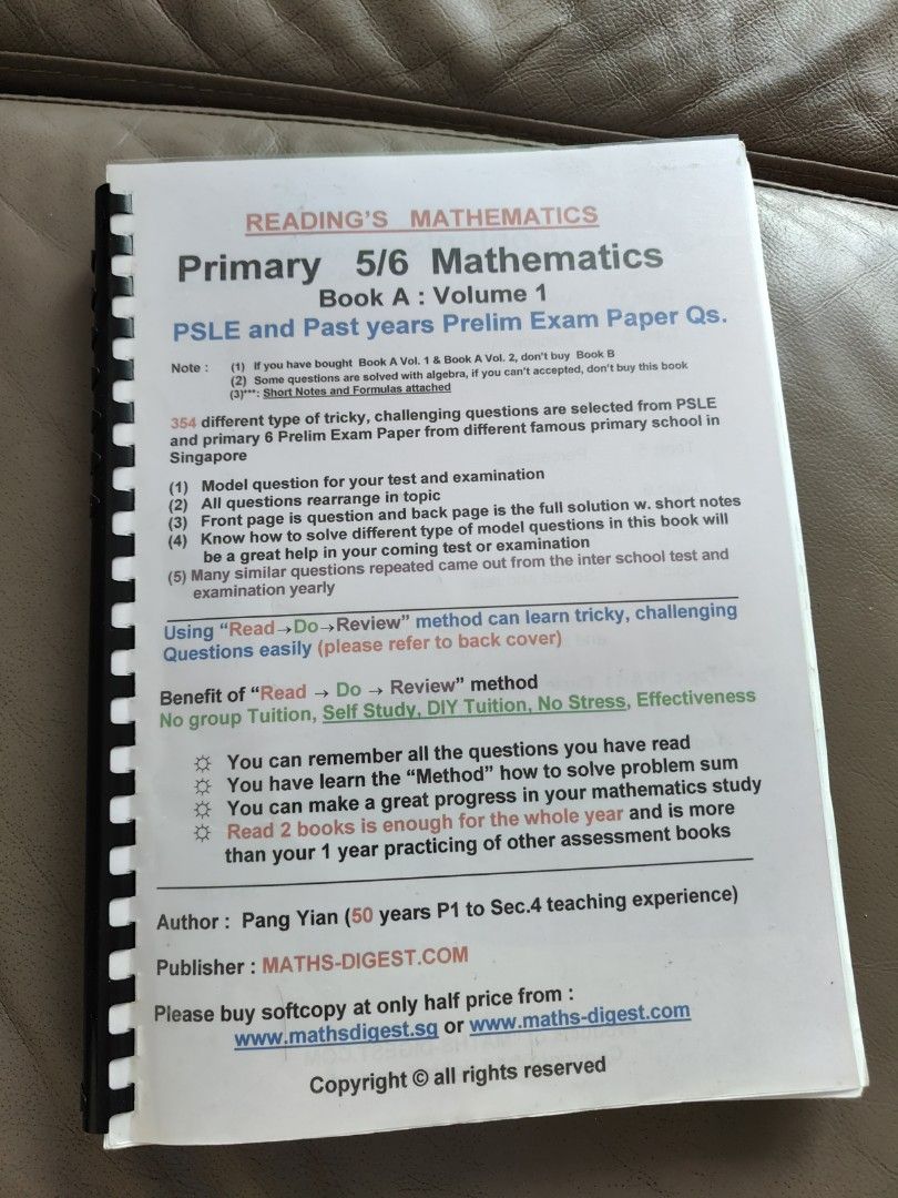 P6 PSLE Phd Education (Science Exam Package, Mathematics Exam package