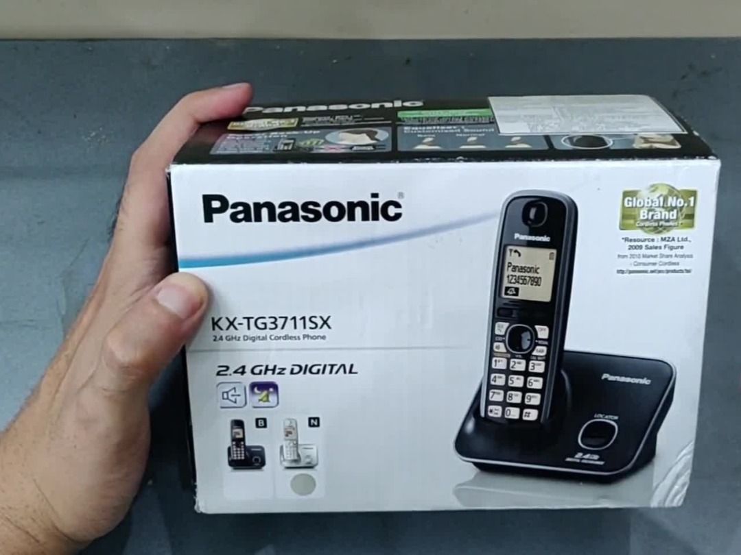 Panasonic Digital Cordless Phone KXTG3711SX (Black), TV & Home
