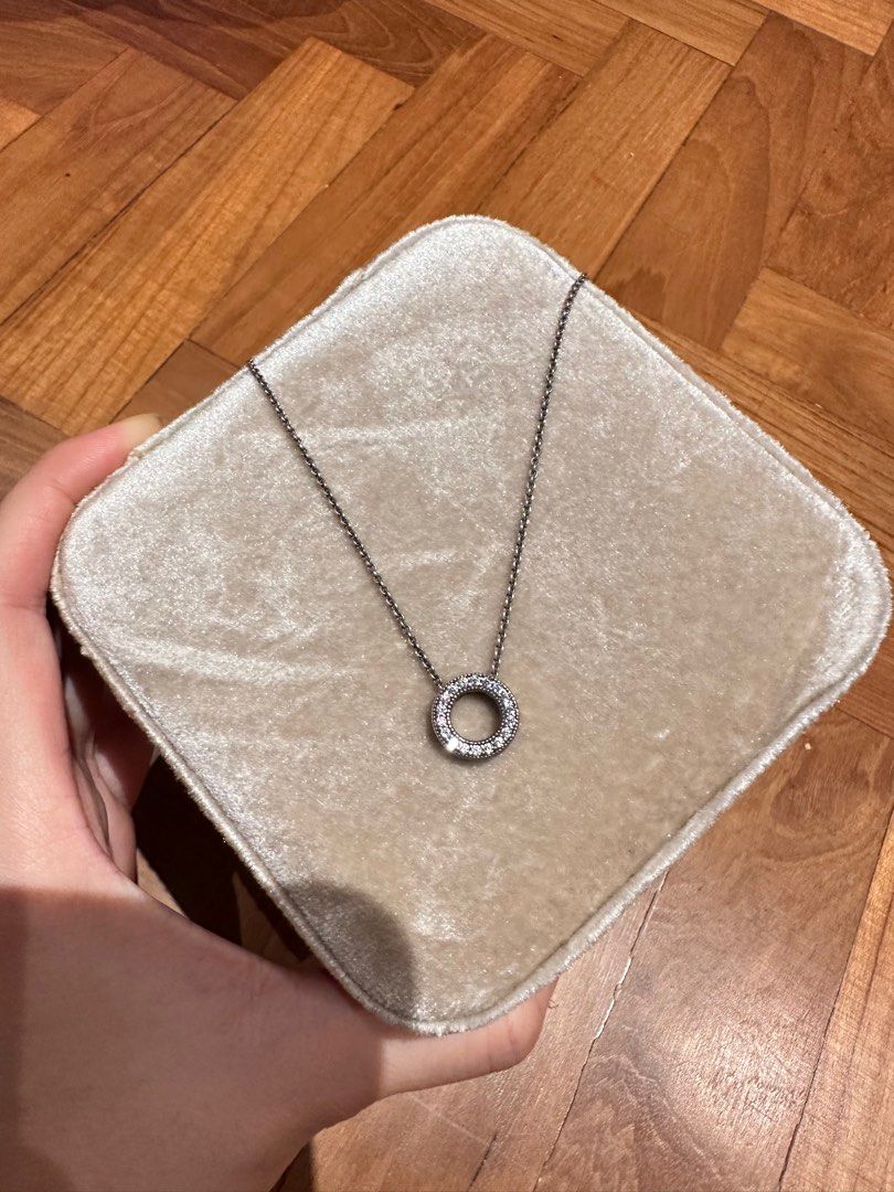 Pandora Logo Pav Circle Collier Necklace
