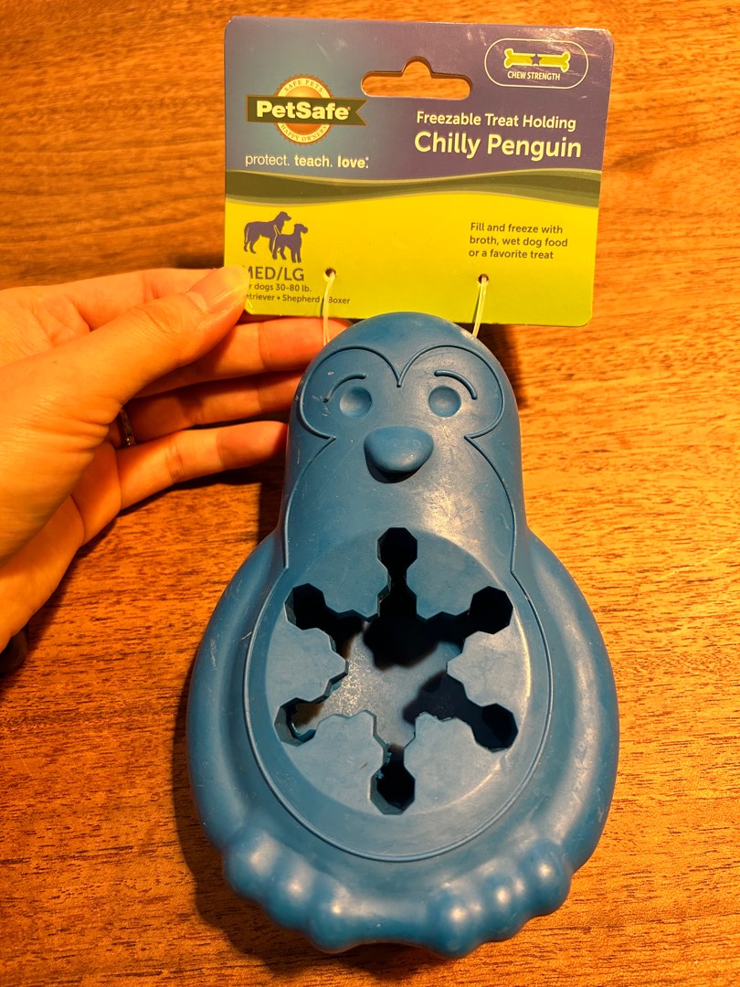 PetSafe Chilly Penguin Freezable Treat Holding Dog Toy