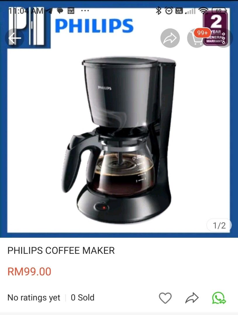 Coffee maker price sales philips