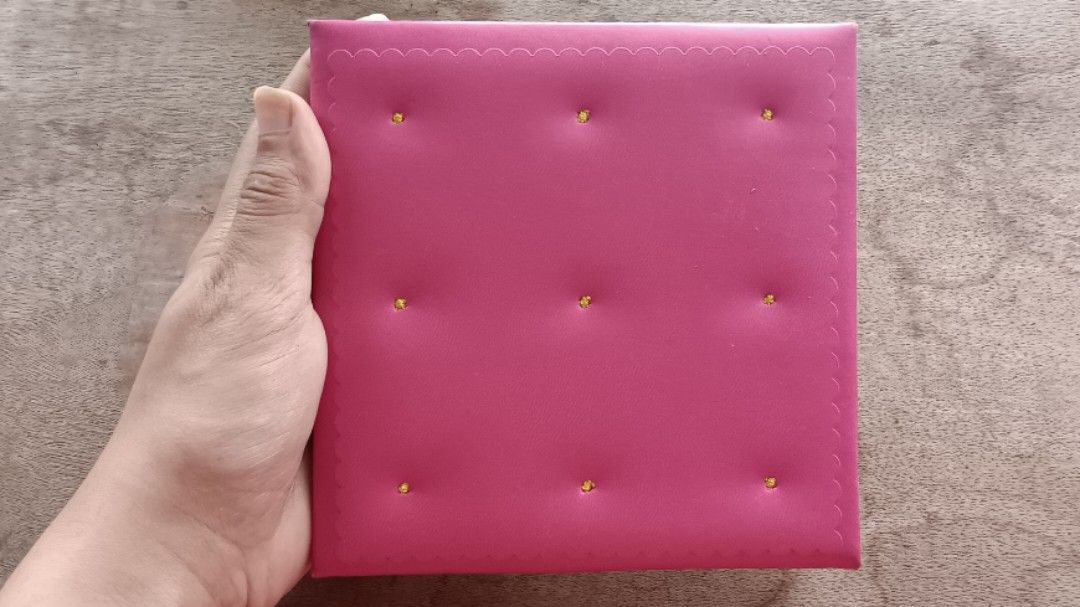 Pink Hardbound Cushioned Mini Journal Notebook, Hobbies & Toys
