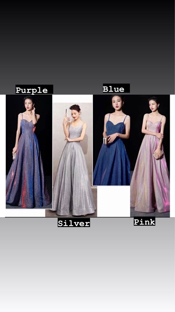 Purple and silver prom clearance dress