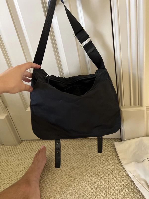 Prada large messenger best sale bag