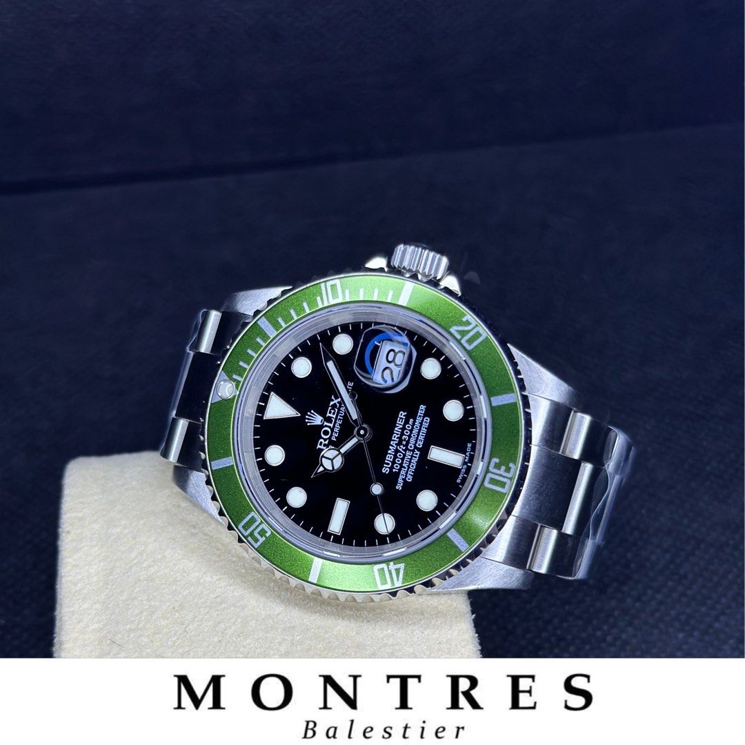 Pre Owned Rolex Submariner 16610 LV Black Dial, Luxury, Watches on Carousell