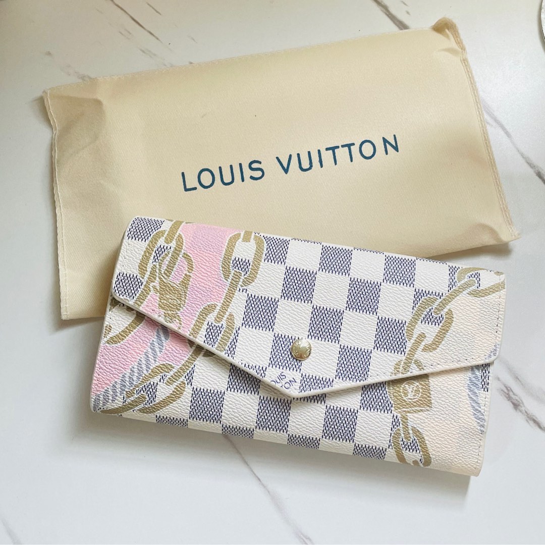 LOUIS VUITTON #35446 Damier Azur Long Sarah Wallet – ALL YOUR BLISS