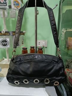 H A Genuine leather black kili bag for women { preloved}