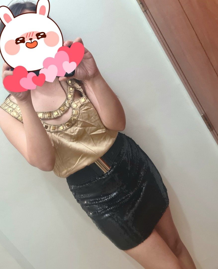 Sequin online skirt primark
