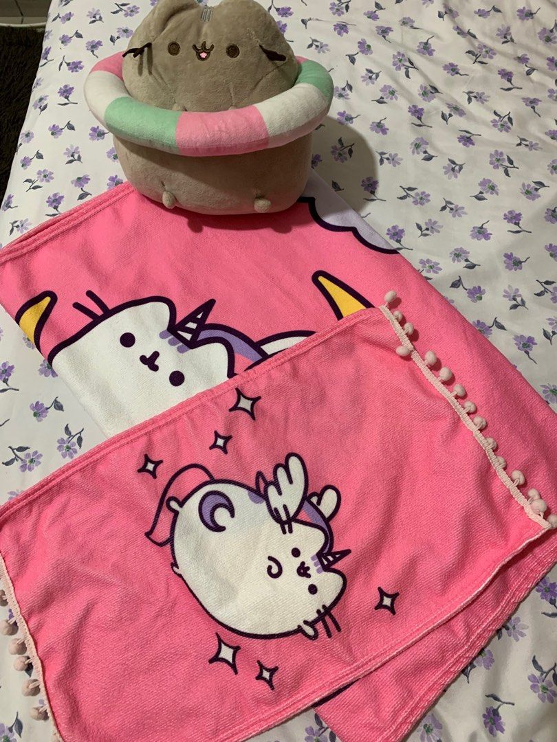 Pusheen Face Body Towel Sets Furniture Home Living