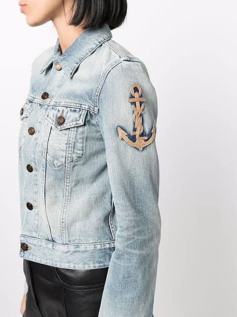 Saint laurent denim best sale jacket womens