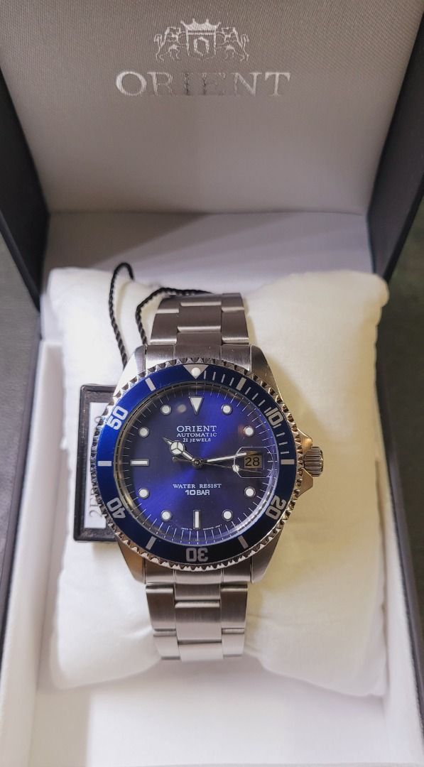 Rare Orient Sub Navy Blue Dial Mint Condition 2ER00002D, Men's Fashion ...