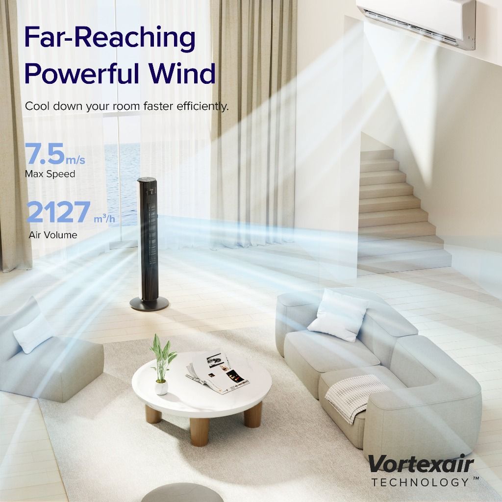 Tower fan 2025 with washable filter