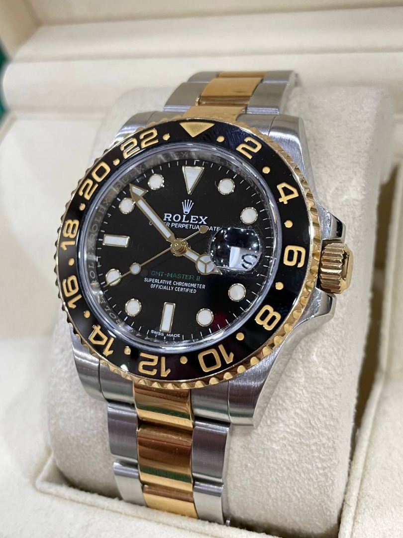 Gmt master ii black top gold