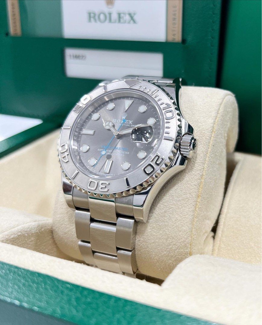 Rolex Yachtmaster 40mm Rhodium Dial White Gold Bezel 116622