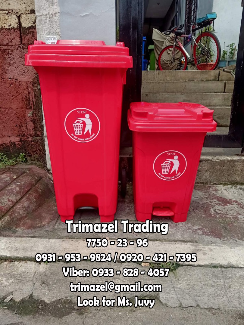 ROLLING TRASH BIN, Furniture & Home Living, Cleaning & Homecare