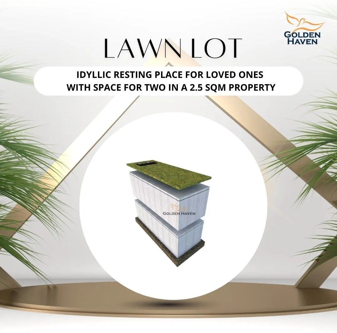 Rush Memorial Lot in Golden Haven (Category: Memorial Lot) located in Quezon City. Submitted by bestfinders.ph (Listing ID 1258299280, Image 2). Description: Rush Sale! Special Lawn Lot with certificate of ownership. Selling price - 100k Current value now - 140k "NEW" never been used. Well maintained and ready for internment TRANSFER OF OWNERSHIP to be done on Golden Haven office in Norzagaray Bulacan. Pls check picture for its features. FREE TRA