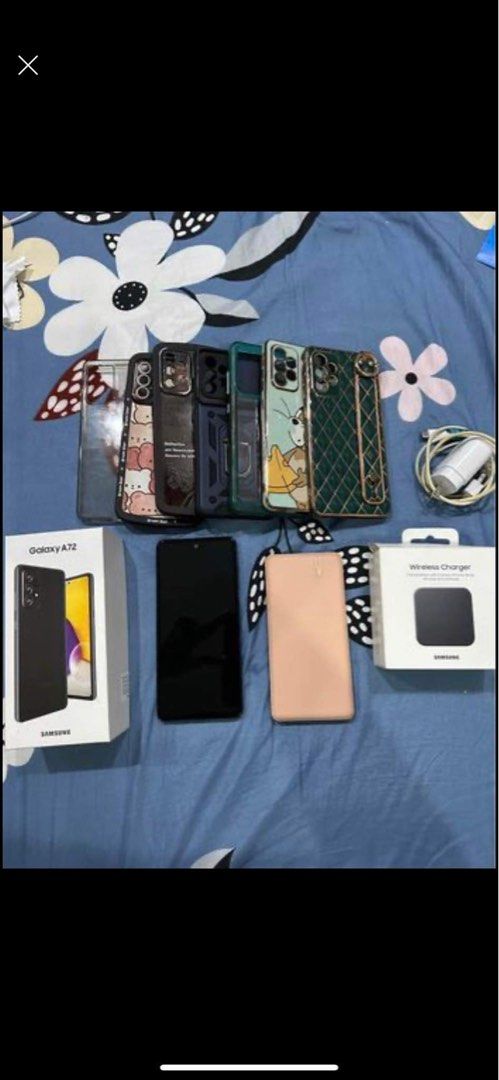 Samsung Galaxy A72 (Category: Samsung) located in Mabini. Submitted by dechavezharold (Listing ID 1258213265, Image 3). Description: -NTC Approved -8GB RAM - 256GB ROM -Some dents only at the back of the phone -Openline -No issues, no history repair smooth na smooth pa. - 6.7 inches corning gorilla glass - snapdragon 720g - 64mp camera (main cam), 32mp selfie camera - Fingerprints and Face unlocked are working Inclusions: - Box - Fast charger, ca