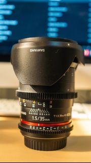 Samyang 35mm T1.5 Manual Cine lens for Canon EF mount