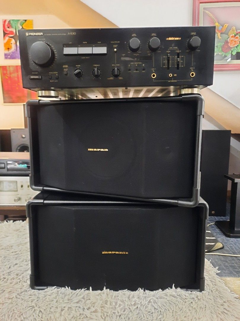 Set karaoke pioneer amp and marantz speaker, Audio, Soundbars, Speakers
