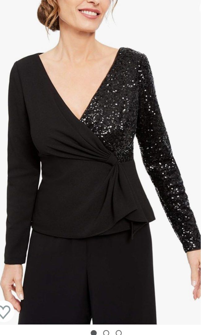 Shein formal glittery top Women s Fashion Tops Blouses on Carousell