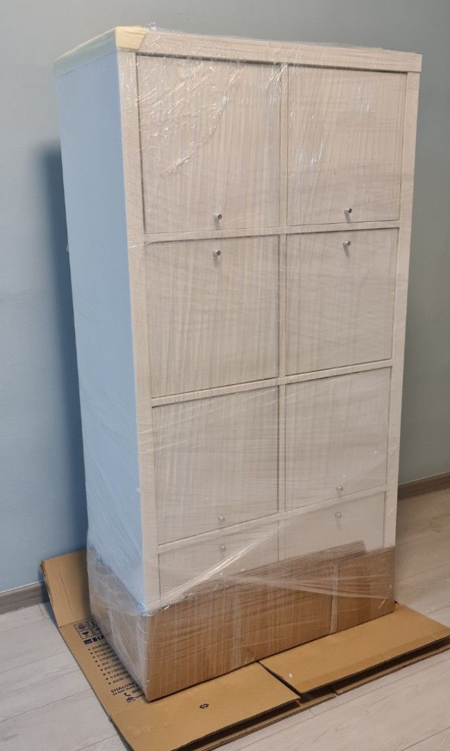 Shelving Unit with doors similar to IKEA KALLAX, Furniture & Home