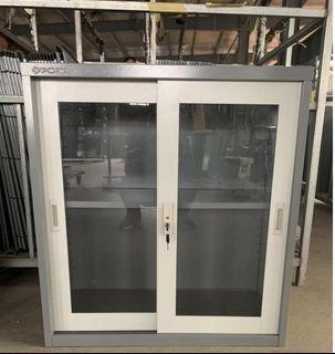 SLIDING GLASS CABINET OFFICE FURNITURE PARTITION
