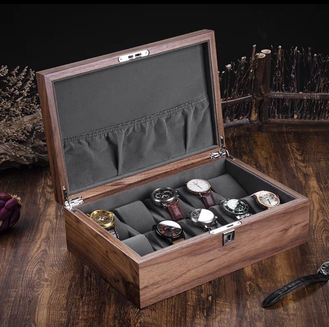 Solid wood watch clearance box