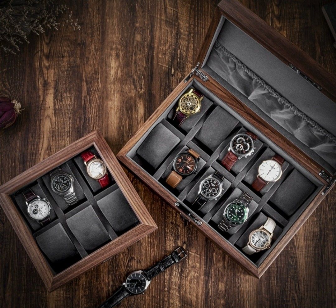Solid Walnut Wood Watch Box 4watch 23x12x9cm 80 6watch 19x19x9cm