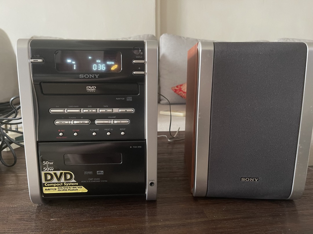 Sony CMTDV2D Micro Hifi Shelf System, DVD/CD/Cassette Player & FM/Am