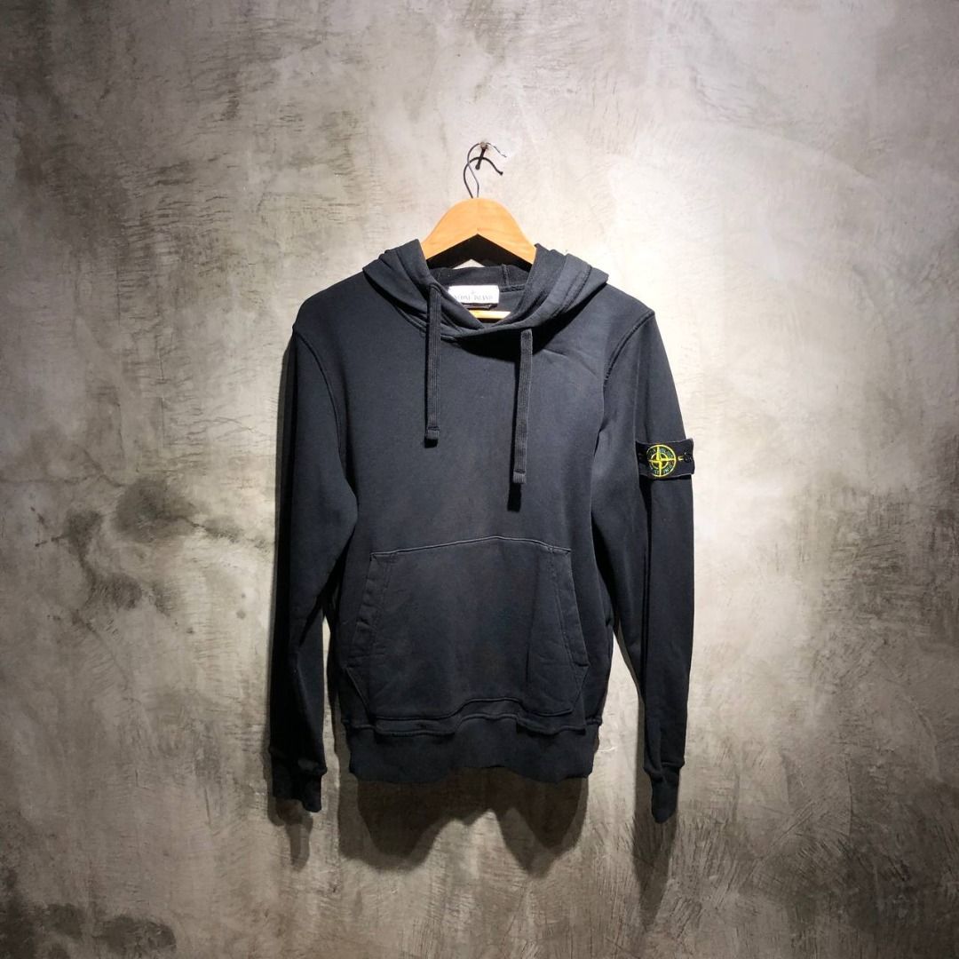 Stone island garment dyed popover hoody hotsell