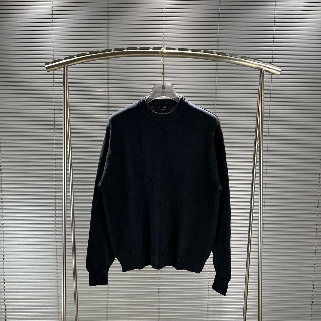 Stussy Sweater AUTHENTIC WORKGEAR SWEATER 斯圖西字母嵌花針織圓領 