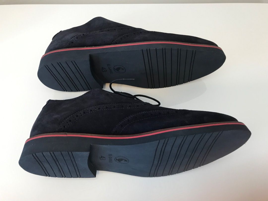 Suede Oxford Shoes Dark blue Men s Fashion Footwear Casual