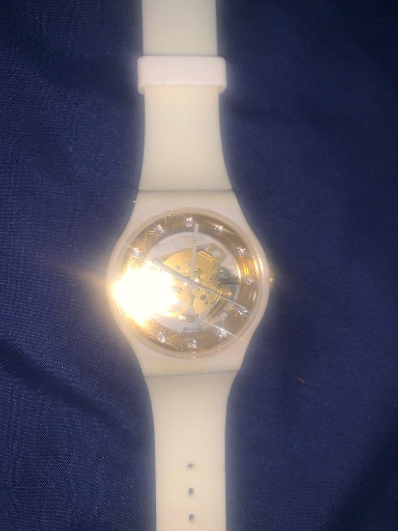 Swatch white hotsell gold