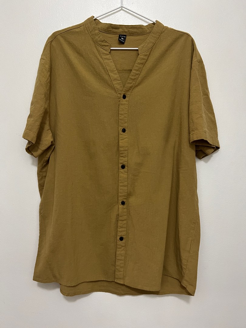 Tan button down, Men's Fashion, Tops & Sets, Tshirts & Polo Shirts on ...
