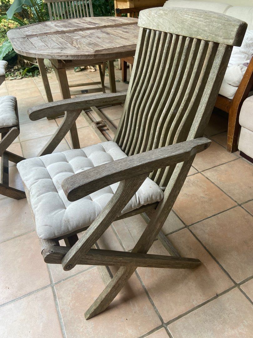 Teak outdoor setting, Furniture & Home Living, Outdoor Furniture on