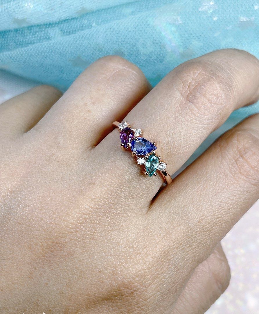 Gemstone hotsell cluster ring
