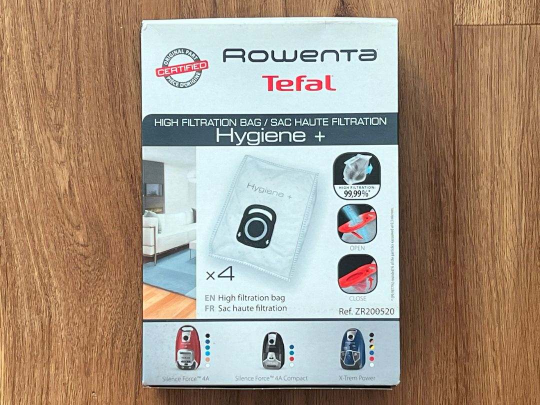 Tefal ZR200520 Hygiene high filtration dust bag for Silence Force