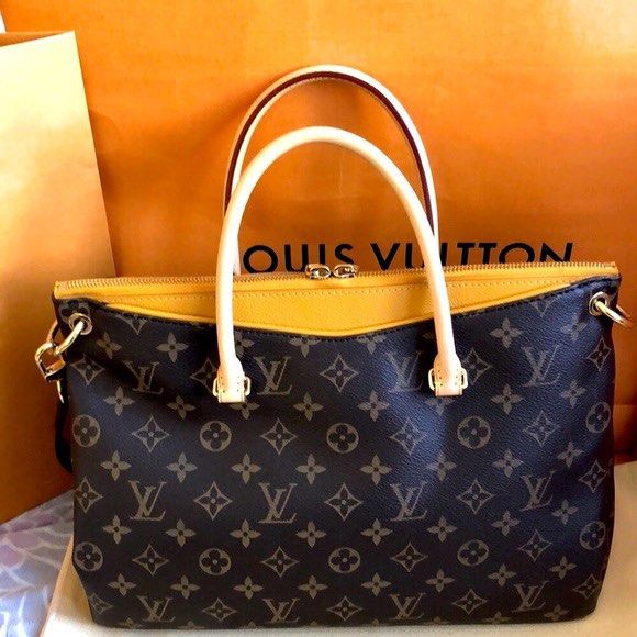 Louis Vuitton Pallas MM, Luxury, Bags & Wallets on Carousell