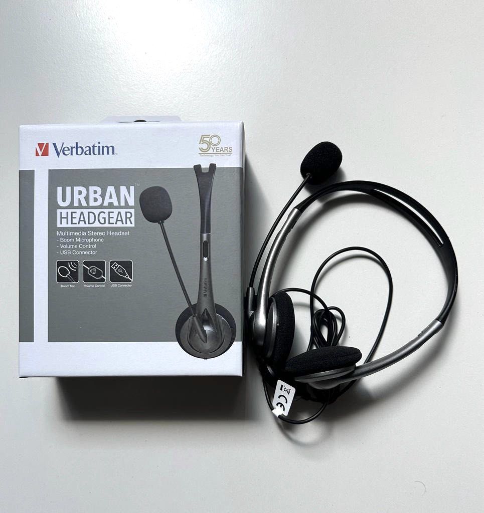 Verbatim Noise Cancelling Headset With Boom Mic Verbatim Noise Cancelling  Microphone And Headset Headset With