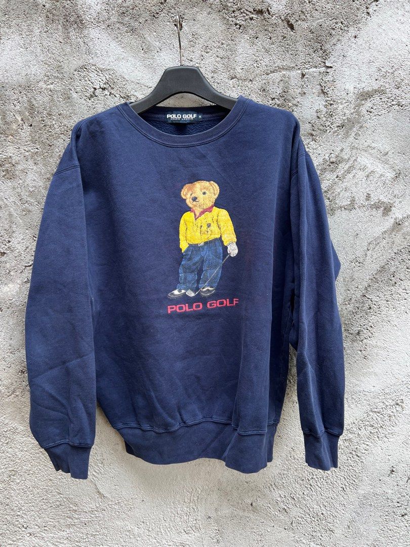 Vintage polo bear clearance sweatshirt