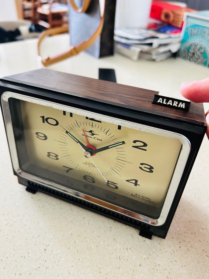 Vintage Tokyo Tokei Silicon Alarm Clock, Furniture & Home Living