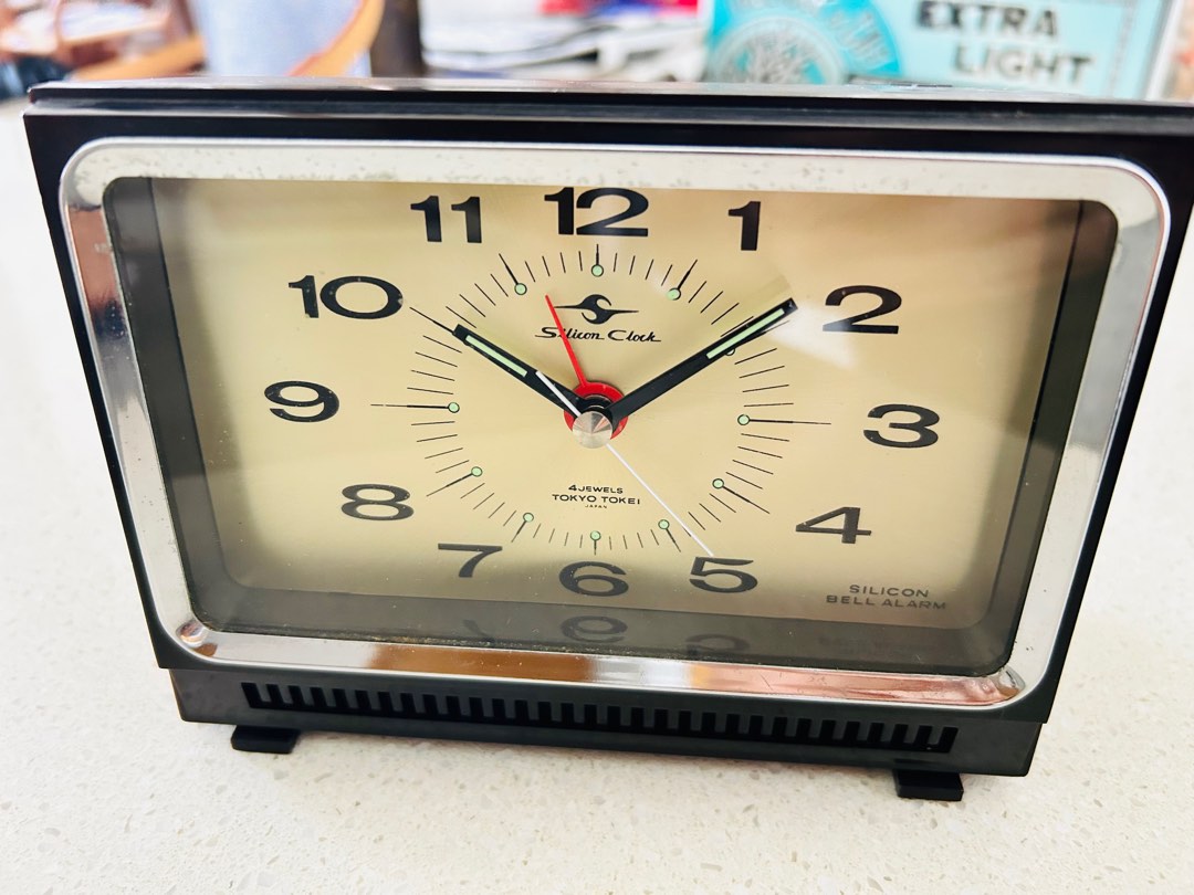 Vintage Tokyo Tokei Silicon Alarm Clock, Furniture & Home Living
