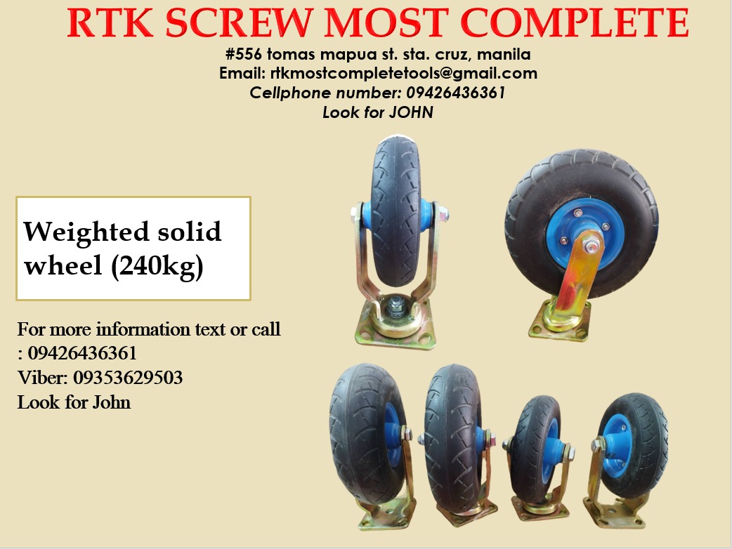 Weighted solid wheel 250 fixed, Commercial & Industrial, Construction ...