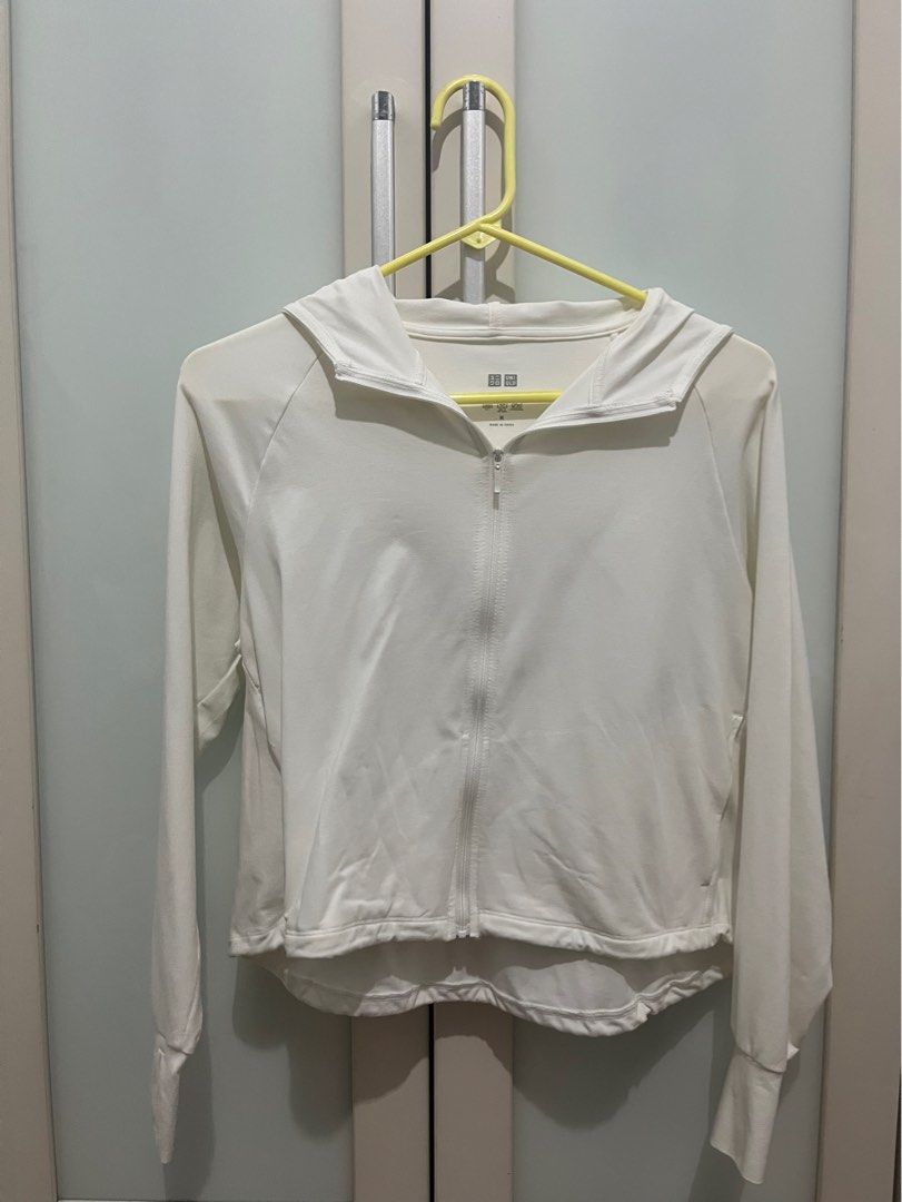 White Activewear Jacket Women s Fashion Activewear on Carousell