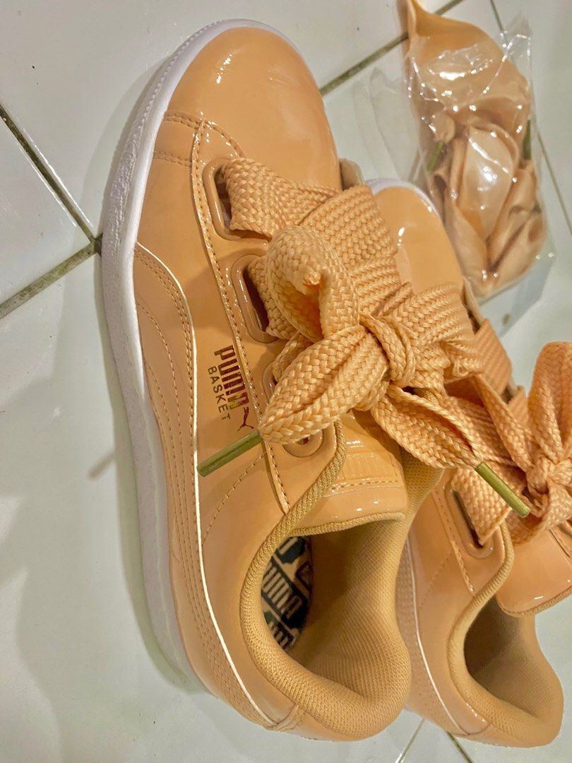 Women s PUMA Basket Heart Patent Sz 6 US Shoes Dusty Coral