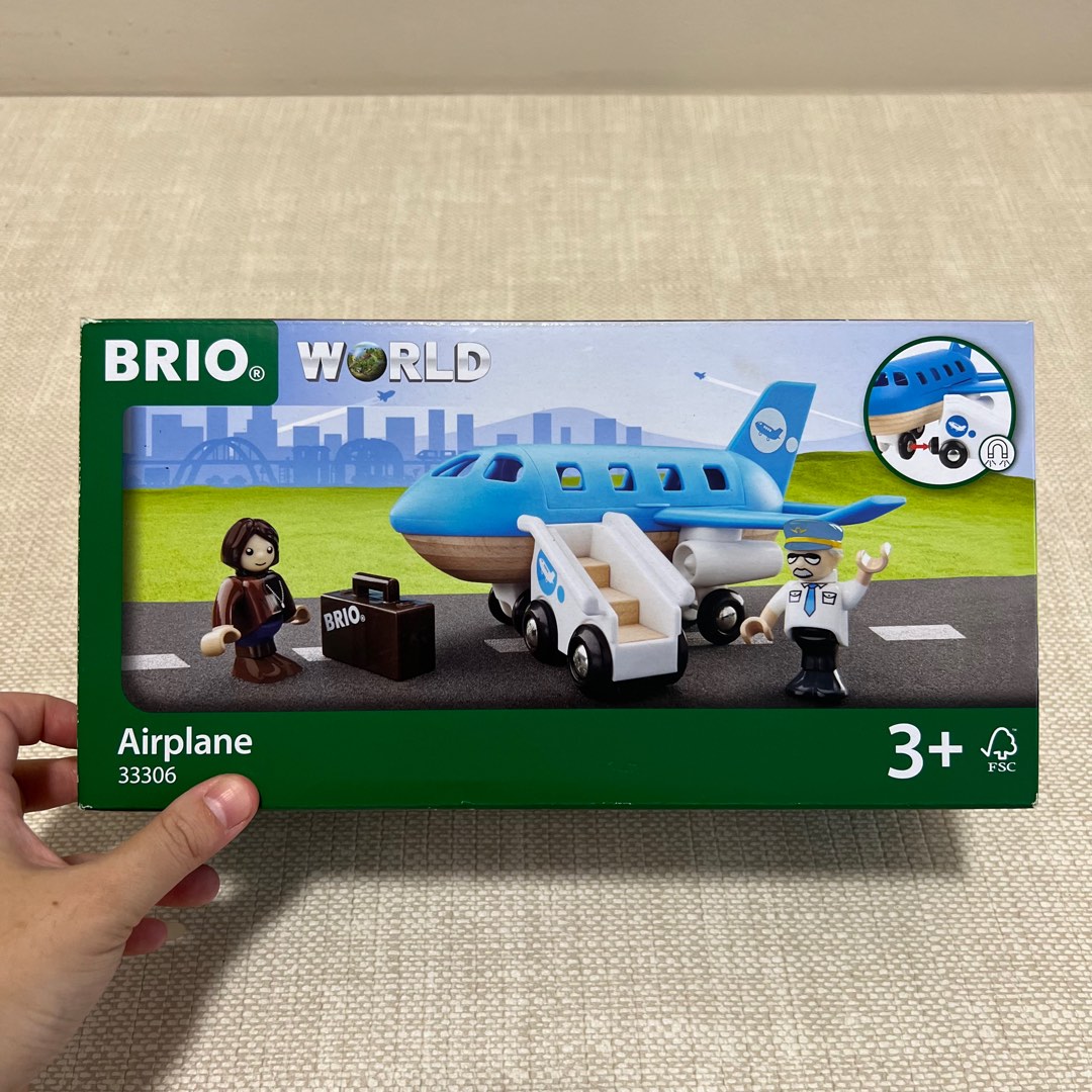 Brio World - 33306 Airplane, 5 Piece Wooden Airplane Toy For Kids Ages 3  And Up