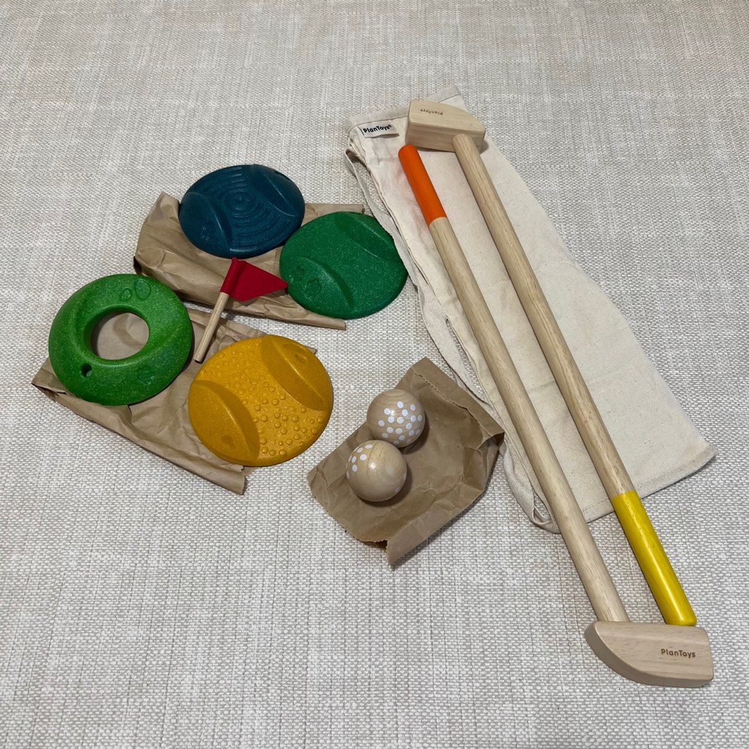 x1 PLAN TOYS Mini Golf Full Set Motor Skills, Hobbies & Toys, Toys